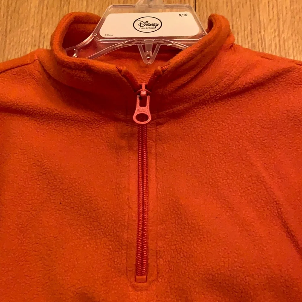 Arizona jeans pullover 1/2 zip fleece top shirt orange boy’s size 6 - 7 GUC